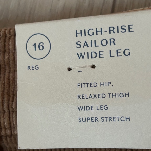 Universal Thread Women's High Rise Corduroy Sailor Wide Leg Jeans Brown 16 - Picture 5 of 9